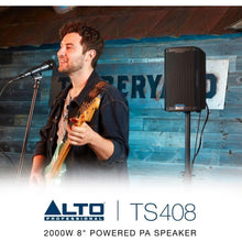 Buy ALTO,Alto Professional TS408 - 2000W 8" Active PA Speaker with 3 Channel Mixer, Bluetooth Streaming, Wireless Loudspeaker linking, DSP and Alto App - BLACK - Gadcet UK | UK | London | Scotland | Wales| Near Me | Cheap | Pay In 3 | Speakers