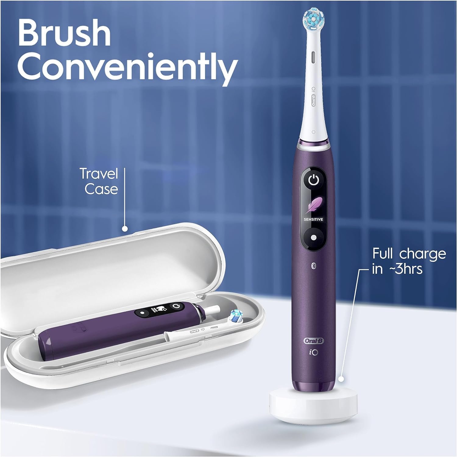 Buy Oral B,Oral-B iO8 Electric Toothbrush for Adults - App Connected, 6 Modes, Teeth Whitening, Travel Case, 1 Brush Head, 2-Pin UK Plug - Limited Edition Gift for Men/Women - Gadcet UK | UK | London | Scotland | Wales| Near Me | Cheap | Pay In 3 | Electric Toothbrushes