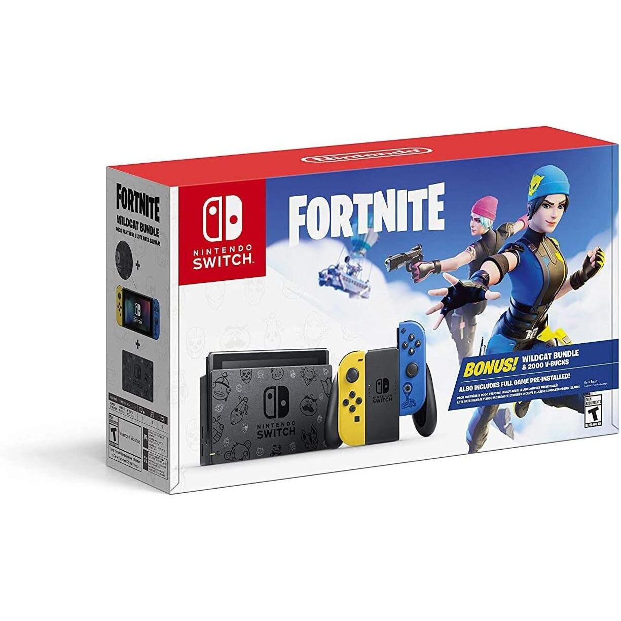Buy Nintendo Switch,Nintendo Switch Console 32GB – Fortnite Wildcat Bundle Edition with Yellow/Blue Joy-Con - Gadcet UK | UK | London | Scotland | Wales| Near Me | Cheap | Pay In 3 | Video Game Consoles