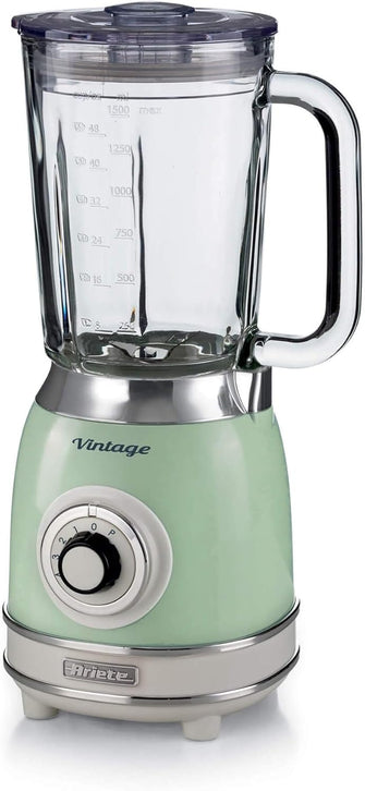 Ariete Vintage 58304 Glass Jug Blender – 1000W, 1.5L Capacity, Green