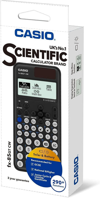 Buy Casio,New Casio FX-85GTCW Black Scientific Calculator - Gadcet.com | UK | London | Scotland | Wales| Ireland | Near Me | Cheap | Pay In 3 | Scientific Calculators