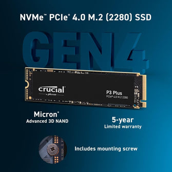 Buy Crucial,Crucial P3 Plus 4TB PCIe 4.0 3D NAND NVMe M.2 SSD - Gadcet.com | UK | London | Scotland | Wales| Ireland | Near Me | Cheap | Pay In 3 | Hard Drives