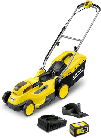 Buy KARCHER,Kärcher 18v Lawn Mower LMO 18-36 Battery Set, Incl. 18v Battery and Fast Charger, Performance: 350m², Cutting Width: 36cm, Adjustable Cutting Height: 30-70mm, Mulching Plug, 45L - Gadcet UK | UK | London | Scotland | Wales| Ireland | Near Me | Cheap | Pay In 3 | Electronics