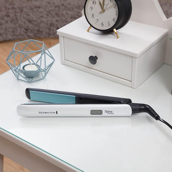 Buy Remington,Remington Shine Therapy Advanced Ceramic Hair Straighteners with Morrocan Argan Oil for Improved Shine - S8500, Black/ Silver, Pack of 1 - Gadcet.com | UK | London | Scotland | Wales| Ireland | Near Me | Cheap | Pay In 3 | Health & Beauty
