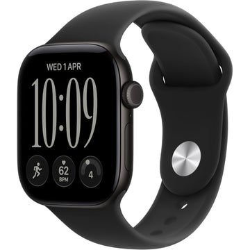 Apple Watch Series 12 GPS 42mm Smartwatch – Black Aluminium Case with Black Sport Band M/L