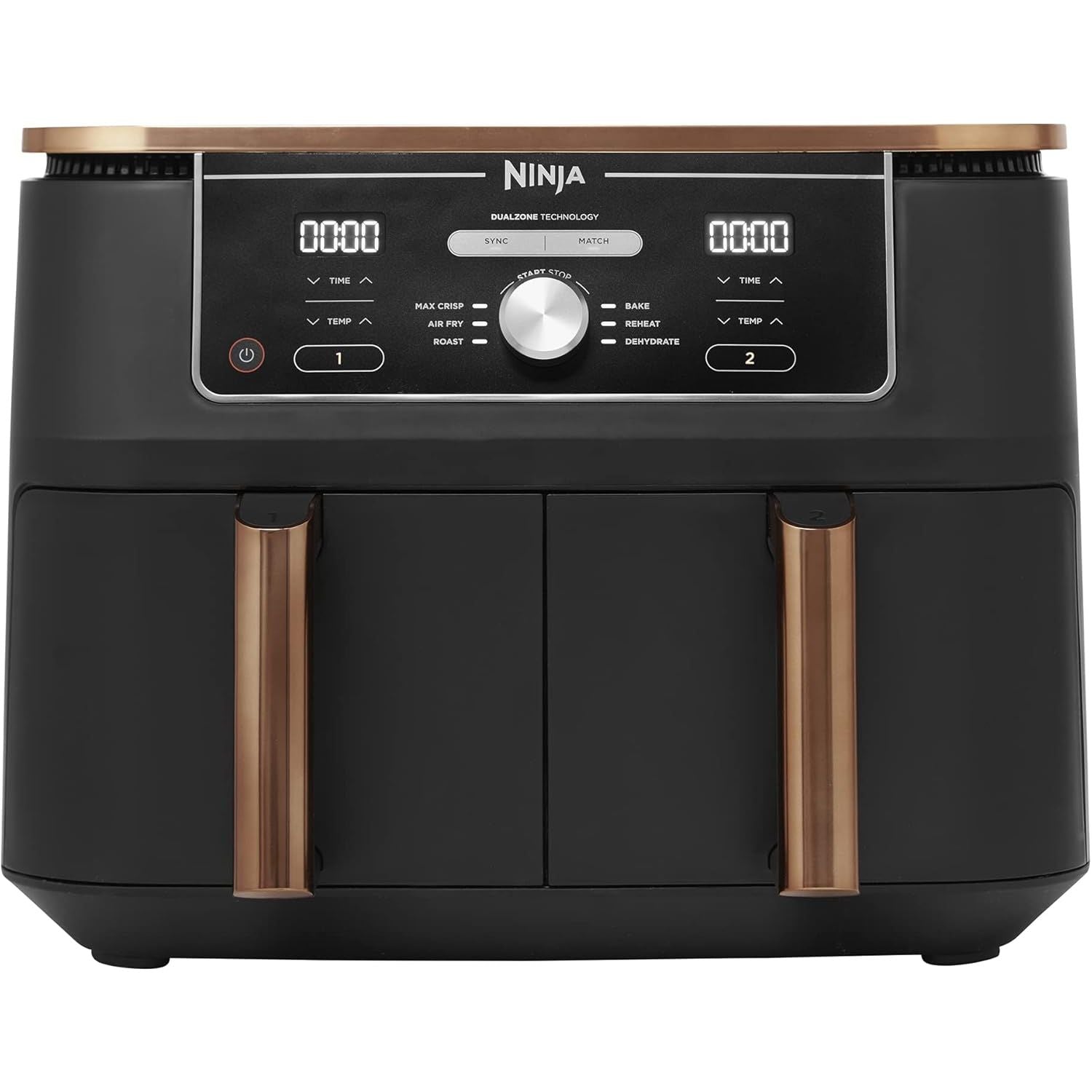 Buy Ninja,Ninja Foodi MAX Dual Zone Air Fryer, 9.5L, 6-in-1, 2 Drawers, No Oil, Nonstick Baskets, Copper/Black - AF400UKCP - Gadcet UK | UK | London | Scotland | Wales| Near Me | Cheap | Pay In 3 | Air Fryer & Grill