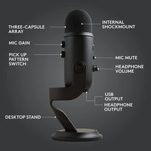 Logitech,Logitech G Blue Yeti Game Streaming Kit with 3 streamlabs Themes & custom Pop Filter - Gadcet.com