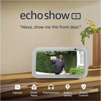 Buy Amazon,Echo Show 5 (Newest Gen) - Smart Display & Alarm Clock with Clearer Sound, Cloud Blue - Gadcet UK | UK | London | Scotland | Wales| Near Me | Cheap | Pay In 3 | Streaming & Home Media Players