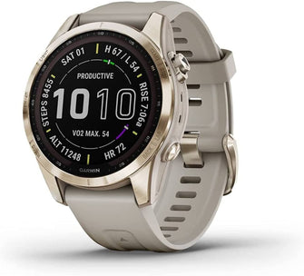 Buy Garmin,Garmin Fenix® 7S Sapphire Solar Titan - Gadcet.com | UK | London | Scotland | Wales| Ireland | Near Me | Cheap | Pay In 3 | smart watch
