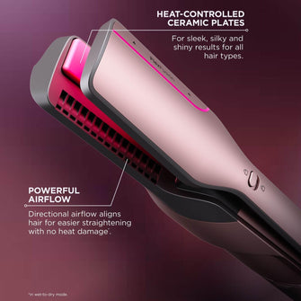 Shark FlexFusion Multi-Styler (HD652SUK) – Hair Dryer & Ceramic Straightener with 5 Attachments, No Heat Damage, Scalp Shield & Storage Case – Cosmic Blush