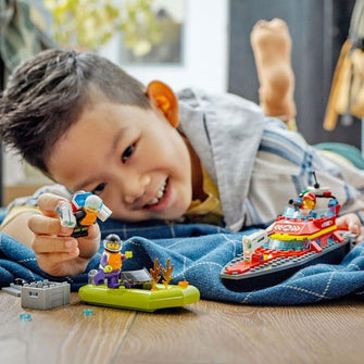 Buy LEGO,LEGO 60373 City Fire Rescue Boat Toy, Floats on Water, with Jetpack, Dinghy and 3 Minifigures, Everyday Hero Toys for Boys and Girls Aged 5+, Gift Idea - Gadcet UK | UK | London | Scotland | Wales| Near Me | Cheap | Pay In 3 | Toy Boats
