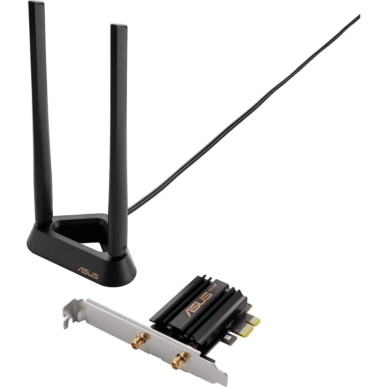 Buy ASUS,Asus (PCE-AXE59BT) AXE5400 Wi-Fi 6E Tri-Band PCI Express Adapter, Bluetooth 5.2, OFDMA & MU-MIMO, External Base - Gadcet UK | UK | London | Scotland | Wales| Ireland | Near Me | Cheap | Pay In 3 | Computer Components
