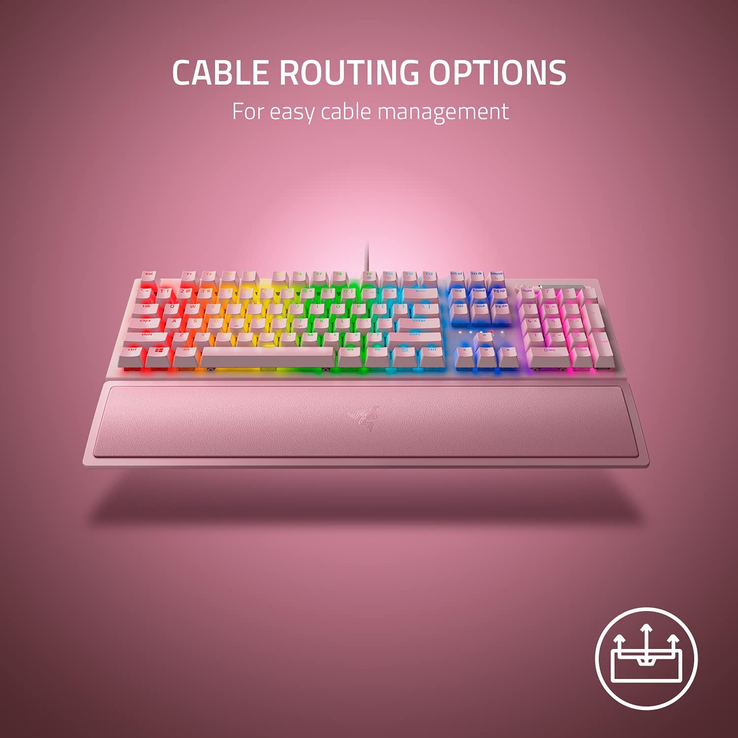 Buy Razer,Razer BlackWidow V3 Mechanical Gaming Keyboard – Green Switch, Doubleshot ABS, Digital Roller, Wrist Rest, US Layout, Quartz Pink - Gadcet UK | UK | London | Scotland | Wales| Near Me | Cheap | Pay In 3 | Keyboards