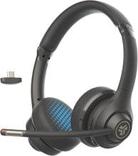JLab Go Work 2nd Gen Wireless Headset - 55+ H Bluetooth, Mic, Multipoint, Black