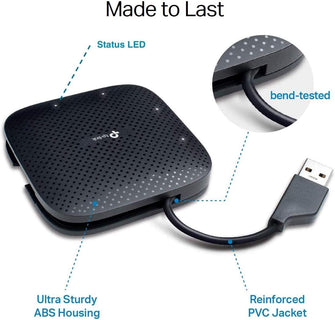 TP-Link UH400 USB 3.0 4-Port Portable Data Hub – Compact & High-Speed Connectivity