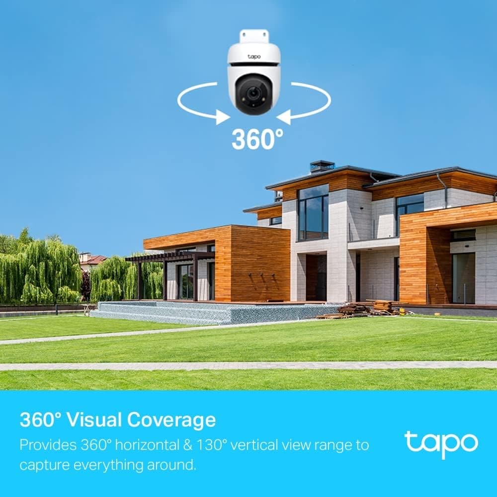 Buy Tapo,Tapo 1080p Full HD Pan/Tilt WiFi Outdoor Security Camera, 360° Smart Person/Motion Detection, IP65 Weatherproof, Night Vision, Cloud &SD Card Storage, Works with Alexa & Google Home (TC40) - Gadcet UK | UK | London | Scotland | Wales| Near Me | Cheap | Pay In 3 | Surveillance Camera Accessories