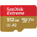 Buy Sandisk,SanDisk Extreme 512GB microSDXC Memory Card + SD Adapter with A2 App Performance + Rescue Pro Deluxe, up to 160MB/s, Class 10, UHS-I, U3, V30 - Gadcet UK | UK | London | Scotland | Wales| Near Me | Cheap | Pay In 3 | Flash Memory Cards