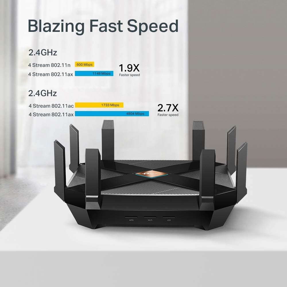 Buy TP-Link,TP-Link Archer AX6000 Next-Gen WiFi 6 Gigabit Dual Band Wireless Cable Router, WiFi Speed up to 4804Mbps/5GHz+1148Mbps/2.4GHz, 8 Gigabit LAN Ports, Ideal for Gaming Xbox/PS4/Steam & 4K/8K Streaming - Gadcet.com | UK | London | Scotland | Wales| Ireland | Near Me | Cheap | Pay In 3 | Network Cards & Adapters