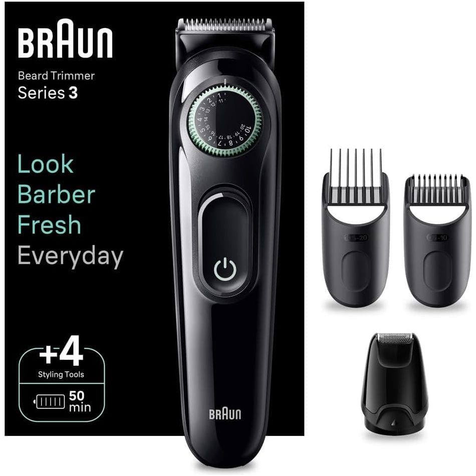 Buy Braun,Braun Beard trimmer, trimmer, ultra sharp blade clippers, 40 length settings, gift man, BT3421, Black/Vibrant Green - Gadcet UK | UK | London | Scotland | Wales| Near Me | Cheap | Pay In 3 | Hair Clippers & Trimmers
