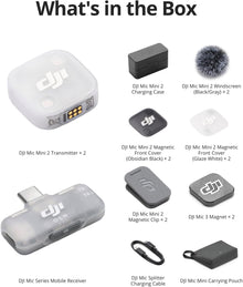 DJI Mic Mini 2 Wireless Microphone – 2 TX + 1 Mobile RX + Charging Case
