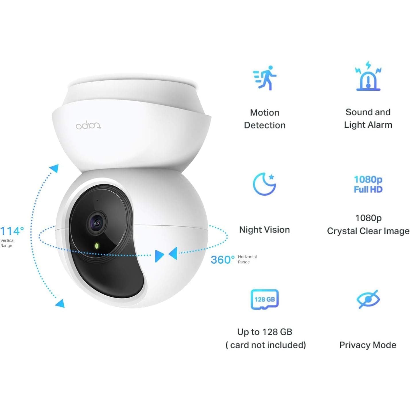 Buy Tapo,Tapo Pan/Tilt Smart Security Camera, Baby Monitor, Indoor CCTV, 360° Rotational Views, Works with Alexa&Google Home, 1080p, 2-Way Audio, Night Vision, SD Storage, Device Sharing (Tapo C200) - Gadcet UK | UK | London | Scotland | Wales| Near Me | Cheap | Pay In 3 | Security Monitors & Recorders