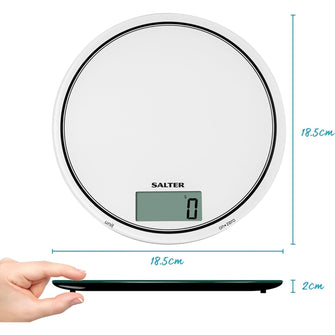 Buy Salter,Salter 1080 WHDR12 Digital Kitchen Scale 5KG - Touch Sensitive, Zero Add & Weigh, Measures Liquids, Easy Clean Glass, g/oz, White - Gadcet UK | UK | London | Scotland | Wales| Near Me | Cheap | Pay In 3 | Kitchen & Home Appliances