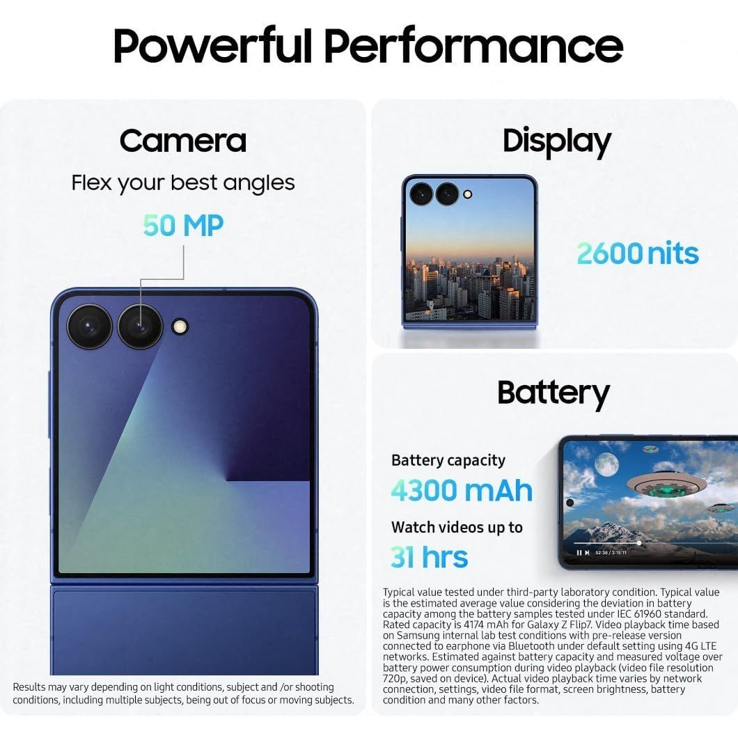 Buy Samsung,Samsung Galaxy Z Flip7 256GB 12GB Blue Shadow SIM-Free Unlocked Mobile Phone - Gadcet UK | UK | London | Scotland | Wales| Near Me | Cheap | Pay In 3 | Mobile & Smart Phones