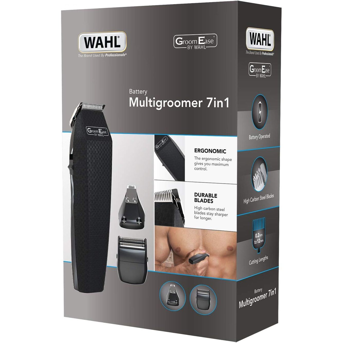 Buy Wahl,WAHL GroomEase Battery-Operated Men’s Multigroomer – 3 Interchangeable Heads, 4 Combs, 90-Minute Use – Ideal for Gym & Travel - Gadcet UK | UK | London | Scotland | Wales| Near Me | Cheap | Pay In 3 | Trimmer & Shavers