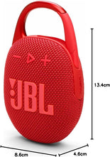 JBL Clip 5 Ultra-Portable Bluetooth Speaker with Integrated Carabiner, Big JBL Pro Sound, PlaytimeBoost, Waterproof Design and 12-Hour Playtime, Red | Integrated Carabiner, Big Pro Sound, PlaytimeBoost, Waterproof Design and 12-Hour Playtime