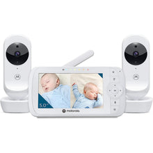 Buy Motorola,Motorola Nursery VM35-2 / Ease 35 Twin Baby Monitor with 2 Cameras 5.0 Inch Video Baby Monitor Display Split Screen Display Night Vision TwoWay Communication Lullabies Zoom Room Temperature, White - Gadcet.com | UK | London | Scotland | Wales| Ireland | Near Me | Cheap | Pay In 3 | Monitors