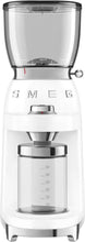 Buy Smeg,Smeg CGF01WHUK Coffee Grinder, Aluminium Construction, 50's Retro Style, 8 Programme Settings and 3 Grinding Grades, White - Gadcet UK | UK | London | Scotland | Wales| Near Me | Cheap | Pay In 3 | Small Kitchen Appliances