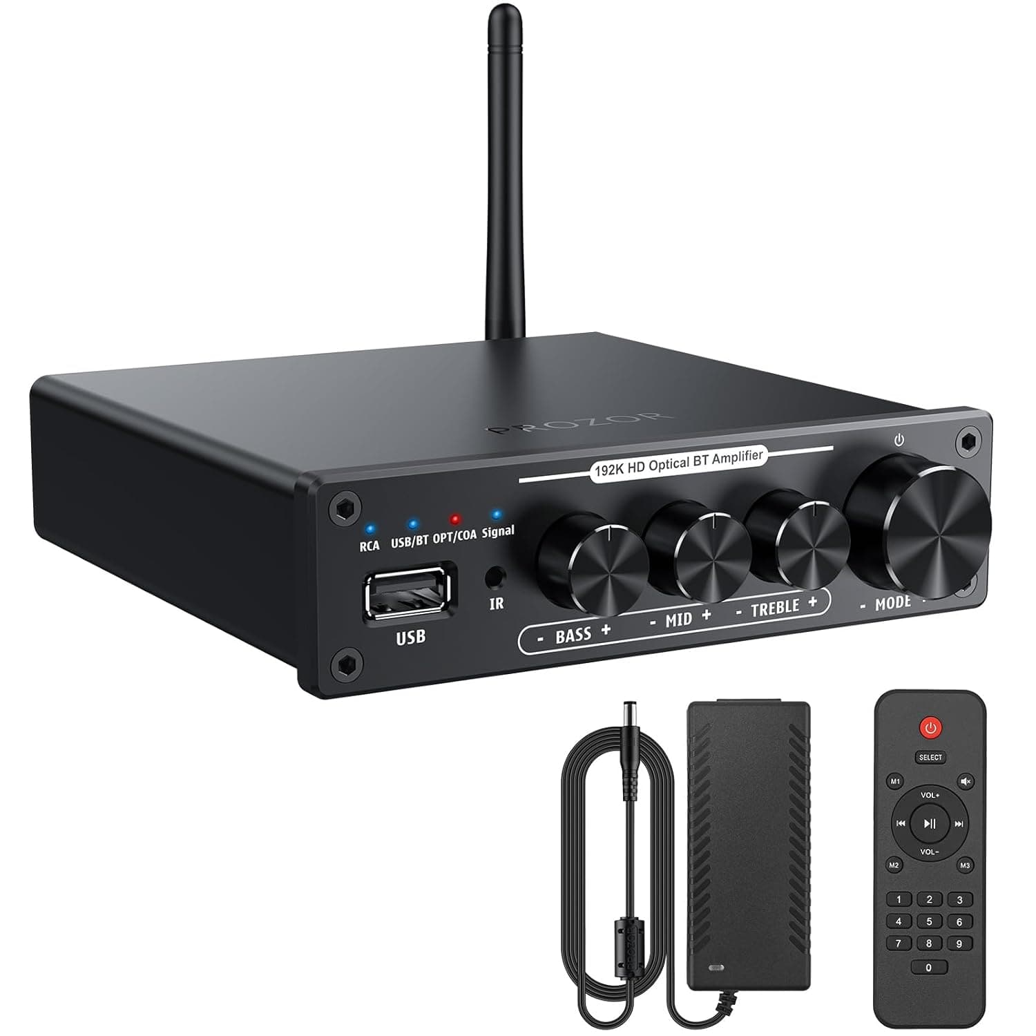 Buy PROZOR,PROZOR Amplifier Hifi with Optical Coaxial Input Bluetooth Amplifier 192khz/24Bit DAC Amp with Remote Control Bass Treble Control Hifi Amplifier Speaker Mini Amplifier 2CH for Passive Speaker 100W X 2 - Gadcet UK | UK | London | Scotland | Wales| Ireland | Near Me | Cheap | Pay In 3 | Audio Amplifiers