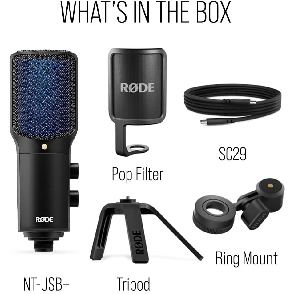 Buy RØDE,RØDE NT-USB+ Professional-Grade USB Microphone for Recording Exceptional Audio Directly to a Computer or Mobile Device , black - Gadcet UK | UK | London | Scotland | Wales| Near Me | Cheap | Pay In 3 | Microphones