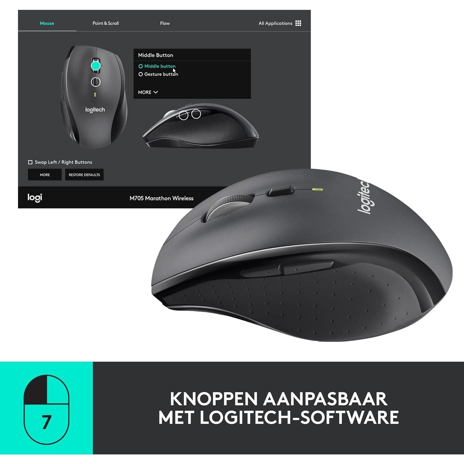 Buy Logitech,Logitech M705 Marathon Wireless Mouse - Black - Gadcet UK | UK | London | Scotland | Wales| Ireland | Near Me | Cheap | Pay In 3 | Mice & Trackballs