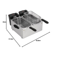 Caterlite Twin Tank Countertop Deep Fryer, Stainless Steel, 2 x 3.5L