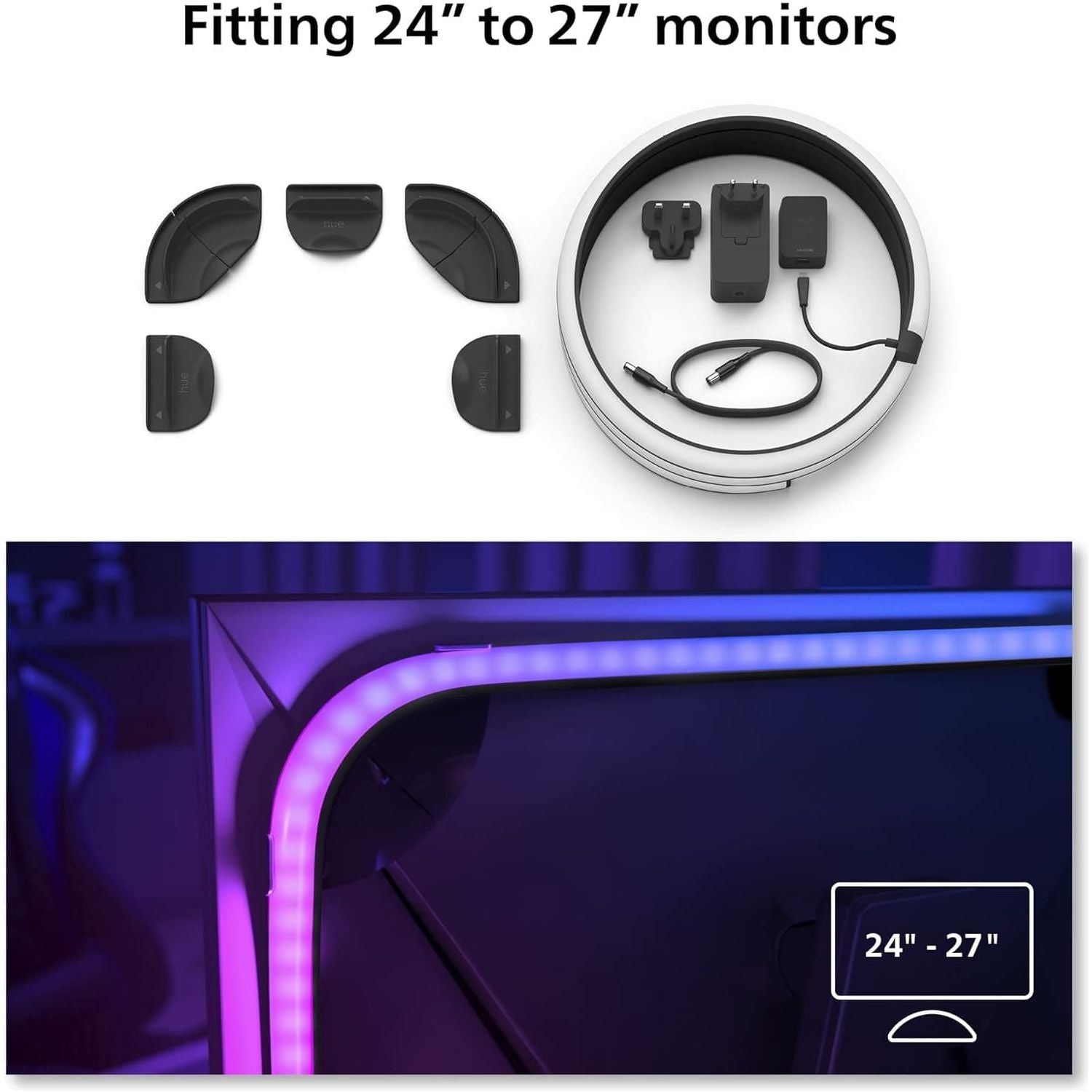 Buy Philips Hue,Philips Hue Play Gradient PC Lightstrip Starter Kit Including Hue Bridge [For 24-27 Inch Screens] LED Smart Lighting. Sync For Entertainment, Gaming And Media - Gadcet UK | UK | London | Scotland | Wales| Ireland | Near Me | Cheap | Pay In 3 | Lighting Accessories