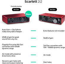 Focusrite Scarlett 2i2 4th Gen USB-C Audio Interface
