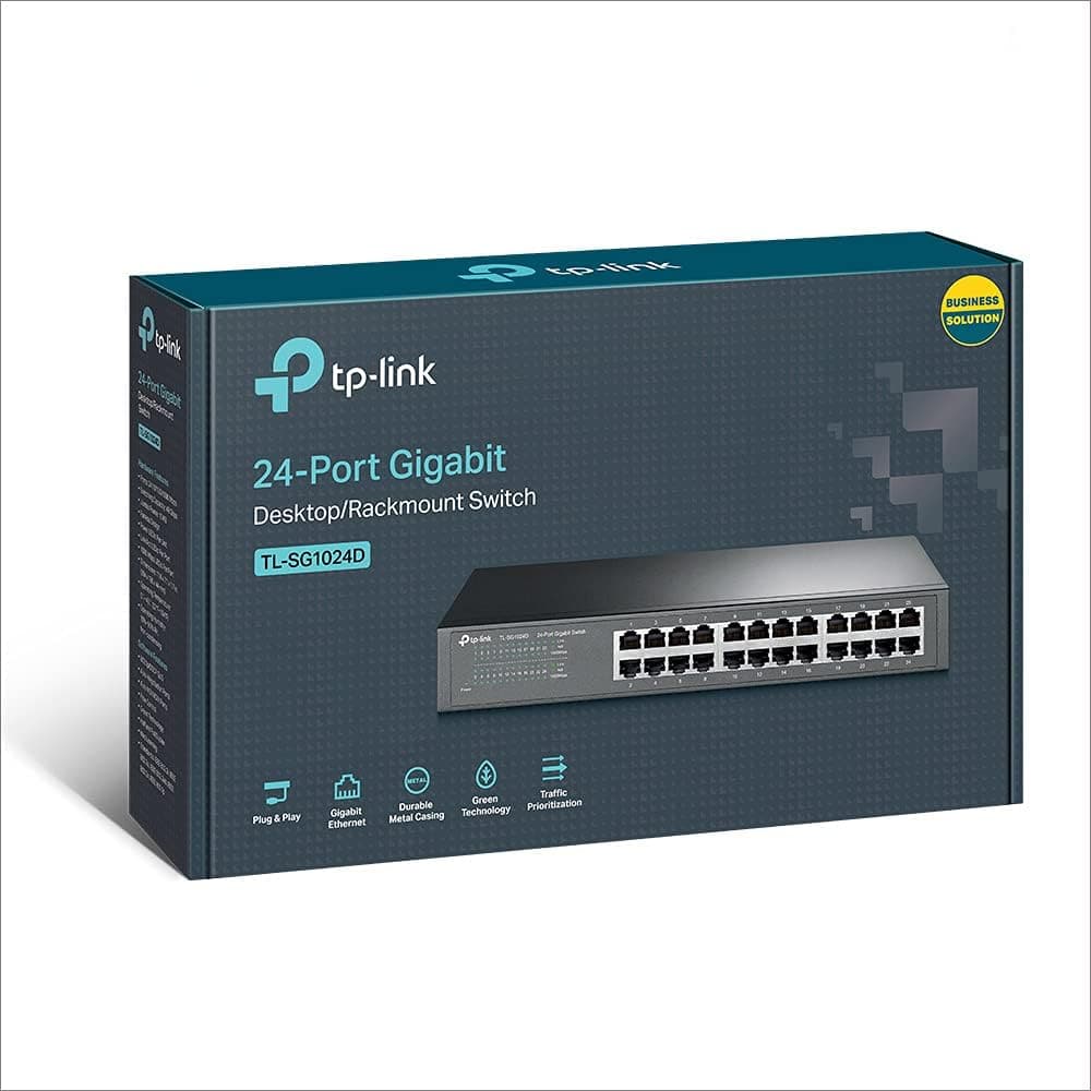 Buy TP-Link,TP-Link 24-Port Gigabit Ethernet Switch, Rack-Mount/Desktop, Steel Case(TL-SG1024D) - Gadcet UK | UK | London | Scotland | Wales| Near Me | Cheap | Pay In 3 | Network Cards & Adapters