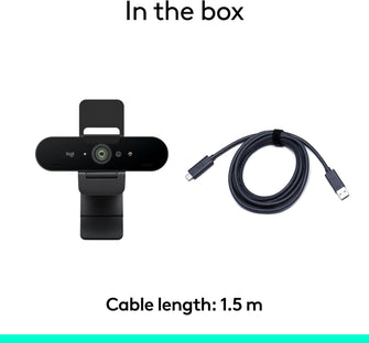 Logitech Brio 4K Webcam for Business – Windows Hello, Auto-Light Correction, Noise-Cancelling, Graphite