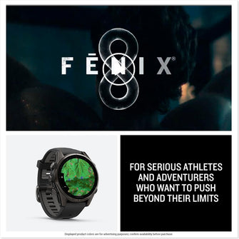 Garmin fēnix 8 43mm – AMOLED, Sapphire, GPS Multisport Smartwatch, Carbon Gray DLC Titanium, Pebble Gray Band