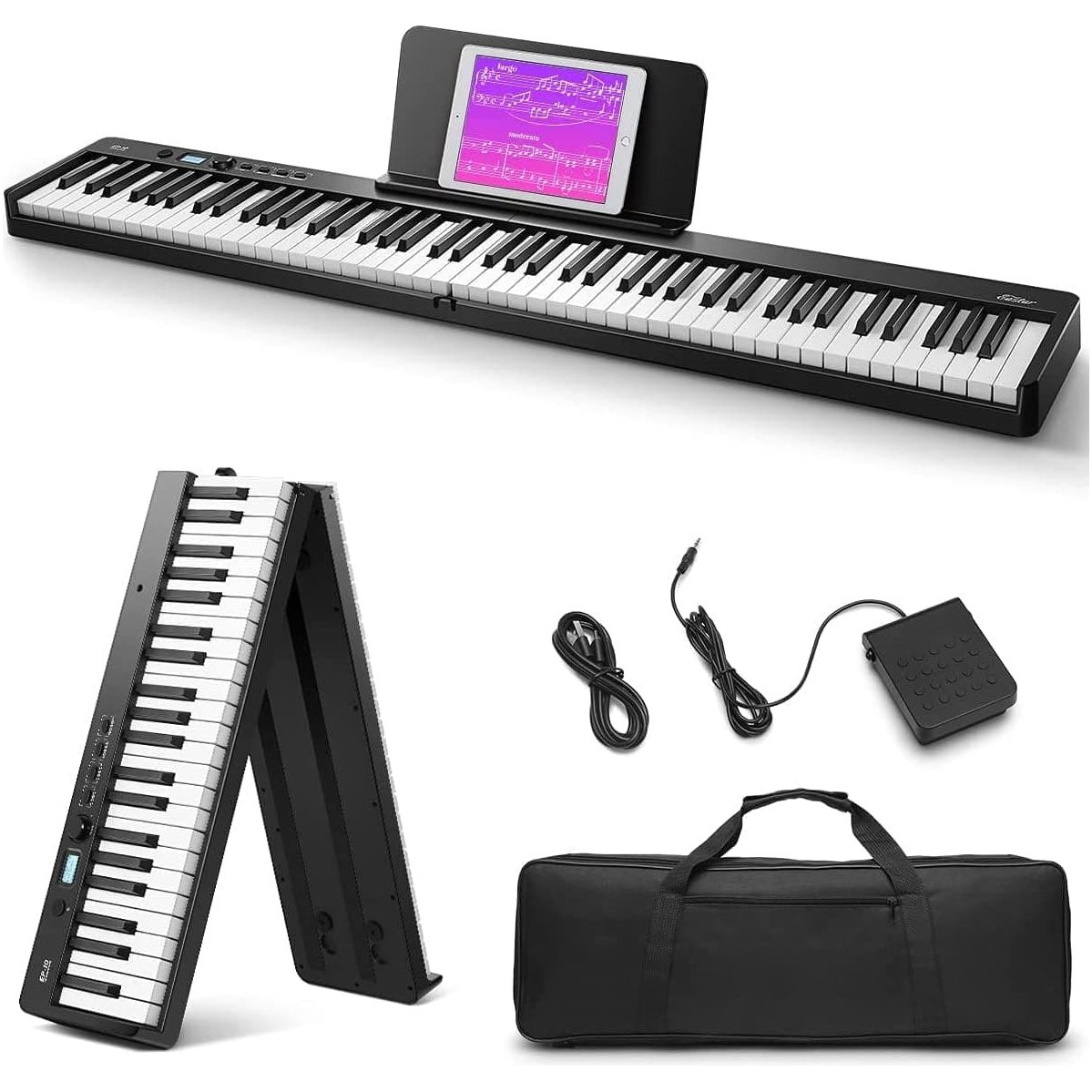 Buy Eastar,Eastar EP-10 88 Key Folding Electronic Keyboard Piano - Gadcet UK | UK | London | Scotland | Wales| Ireland | Near Me | Cheap | Pay In 3 | Arts & Entertainment