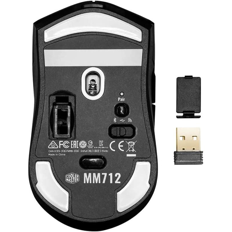 Buy Cooler Master,Cooler Master MM712 Wireless Gaming Mouse - 59g Ultralight, 19K DPI, RGB-LED, 70M Clicks, PAW3370 Sensor, PC - Black - Gadcet UK | UK | London | Scotland | Wales| Near Me | Cheap | Pay In 3 | Mice & Trackballs
