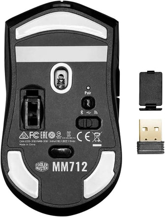 Buy Cooler Master,Cooler Master MM712 Wireless Gaming Mouse - 59g Ultralight, 19K DPI, RGB-LED, 70M Clicks, PAW3370 Sensor, PC - Black - Gadcet UK | UK | London | Scotland | Wales| Near Me | Cheap | Pay In 3 | Mice & Trackballs