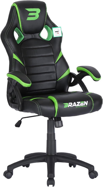 Buy BraZen Puma,Puma Ergonomic Gaming Chair for Adults – PC/Office Computer Chair with High-Back Support – Black & Green - Gadcet UK | UK | London | Scotland | Wales| Near Me | Cheap | Pay In 3 | Office Equipment