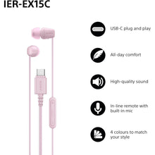 Buy Sony,Sony IER-EX15C USB-C Wired In-Ear Headphones with Mic – Stylish Pink - Gadcet UK | UK | London | Scotland | Wales| Near Me | Cheap | Pay In 3 | In-Ear Headphones