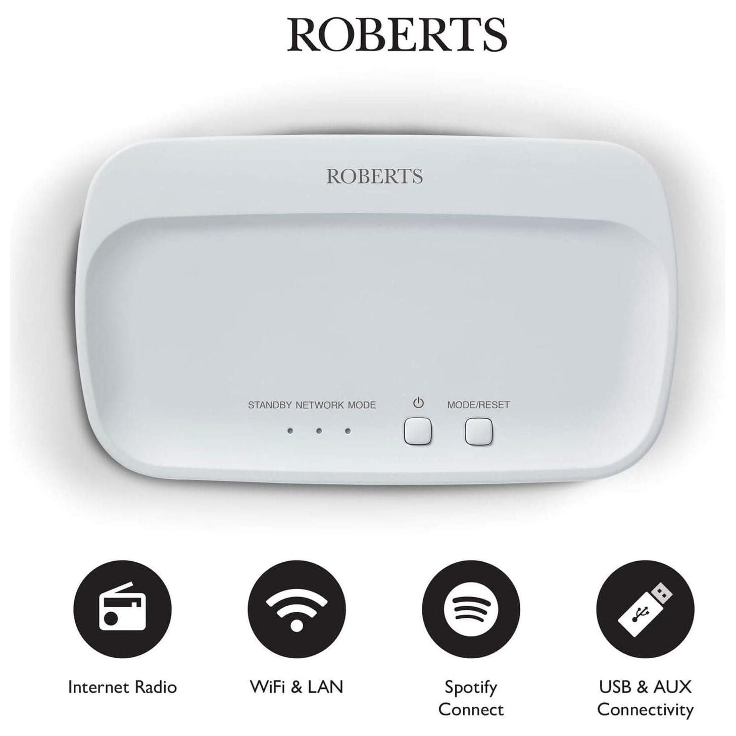 Buy Roberts Radio,Roberts Radio RS1 R-Line Multi-Room Wireless Tuner Receiver - Internet, Music Player, Spotify Connect, USB, Smartphone Control - Gadcet UK | UK | London | Scotland | Wales| Near Me | Cheap | Pay In 3 | Media Streaming Devices