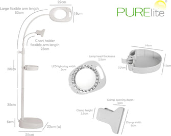 Buy Purelite,Purelite 4-in-1 Crafters Magnifying Lamp, White, 26x26x150 cm - Gadcet UK | UK | London | Scotland | Wales| Ireland | Near Me | Cheap | Pay In 3 | Electronics