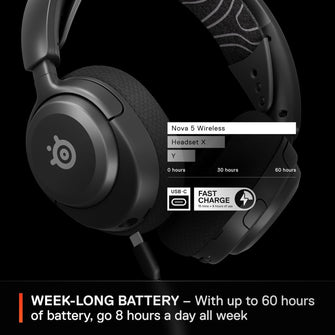 SteelSeries Arctis Nova 5 Wireless Gaming Headset – PC, PS4/PS5, Mobile | 60H Battery, 2.4GHz/Bluetooth, ClearCast Mic, 100+ Audio Presets