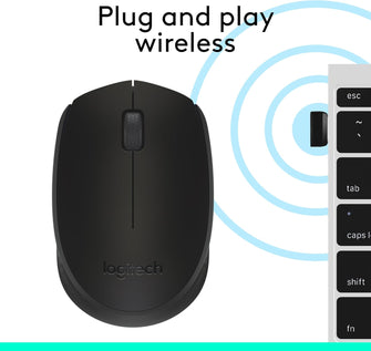 Buy Logitech,Logitech M171 Wireless Mouse – 2.4GHz with USB Receiver, Optical Tracking, 12-Month Battery, Ambidextrous Design – Black - Gadcet UK | UK | London | Scotland | Wales| Near Me | Cheap | Pay In 3 | Keyboard & Mouse