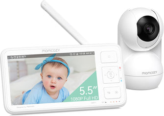 Momcozy BM03 Video Baby Monitor – 5.5" LCD Screen, White